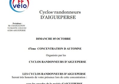 Concentration d'automne à Aigueperse L 5 octobre 2025