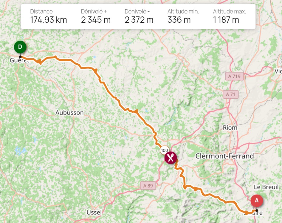 Etape Guéret - Issoire